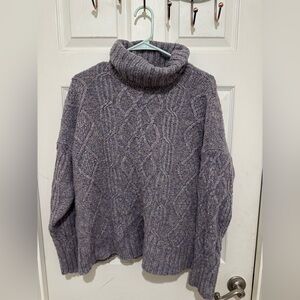 American Eagle purple turtleneck pullover sweater medium